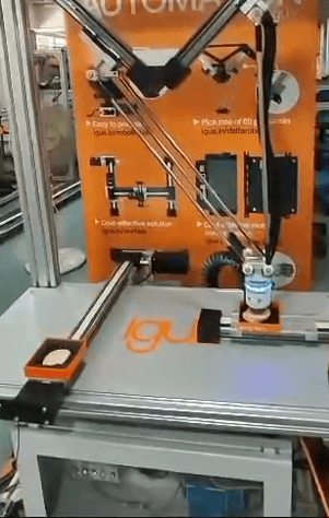Simulation of a packaging application with an igus Delta robot
