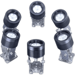 Full circle LED Machine luminaire SPOTLED II surface-mounted, 25° optics for flat light