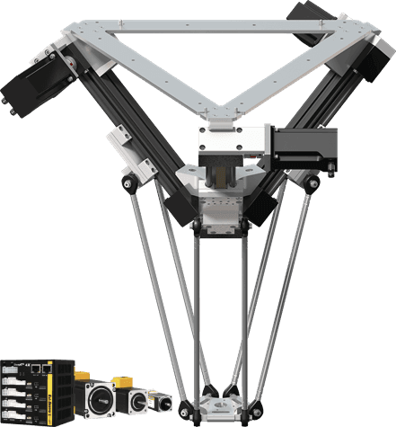 Robot Delta - con unità di controllo Ezi-SERVOII EtherCAT 3X, diametro spazio di lavoro 360 mm