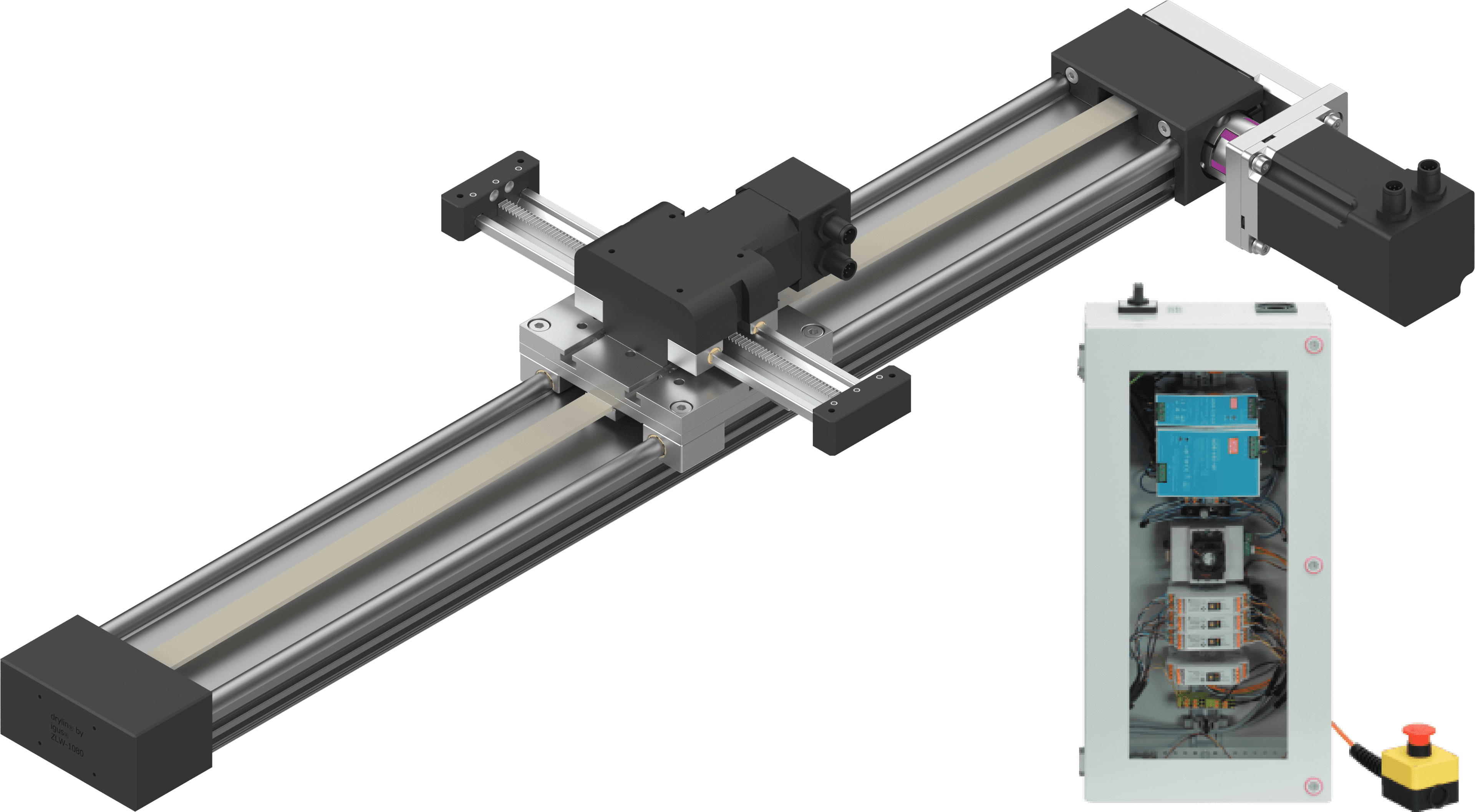 Line Gantry - 500x150 mm, Stepper Motors with Encoder