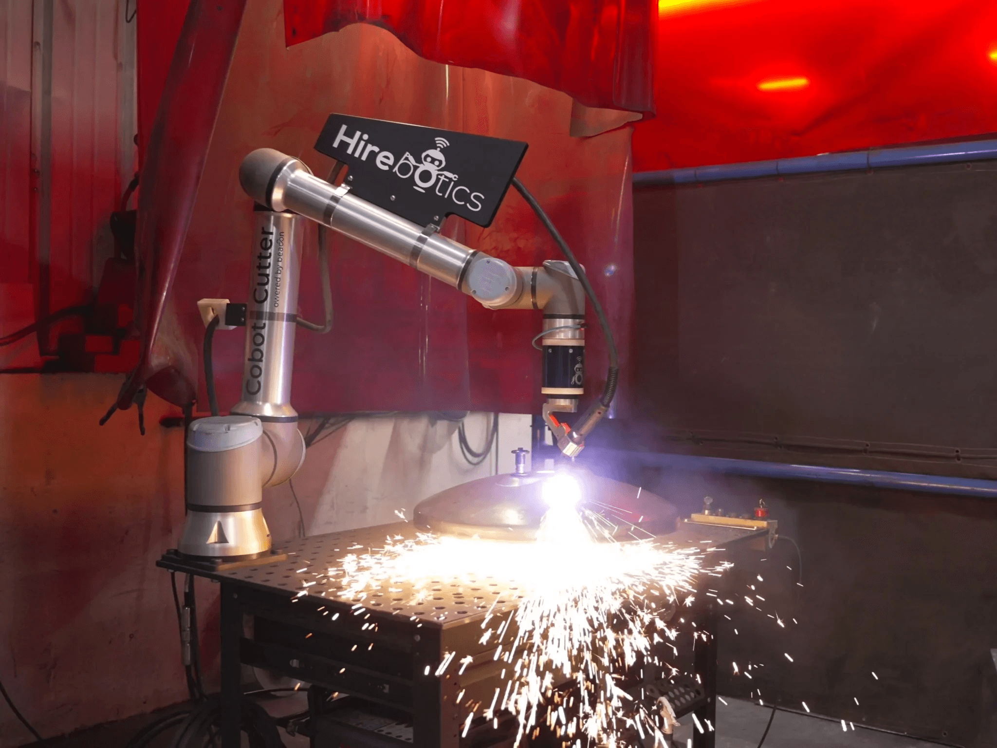 Hirebotics Cobot Cutter powered by Beacon