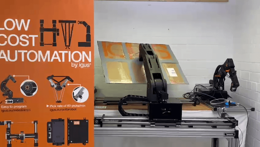 Automated palletizing with igus robot 