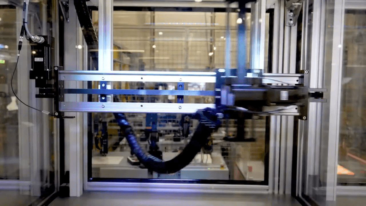 Linear robot system in action
