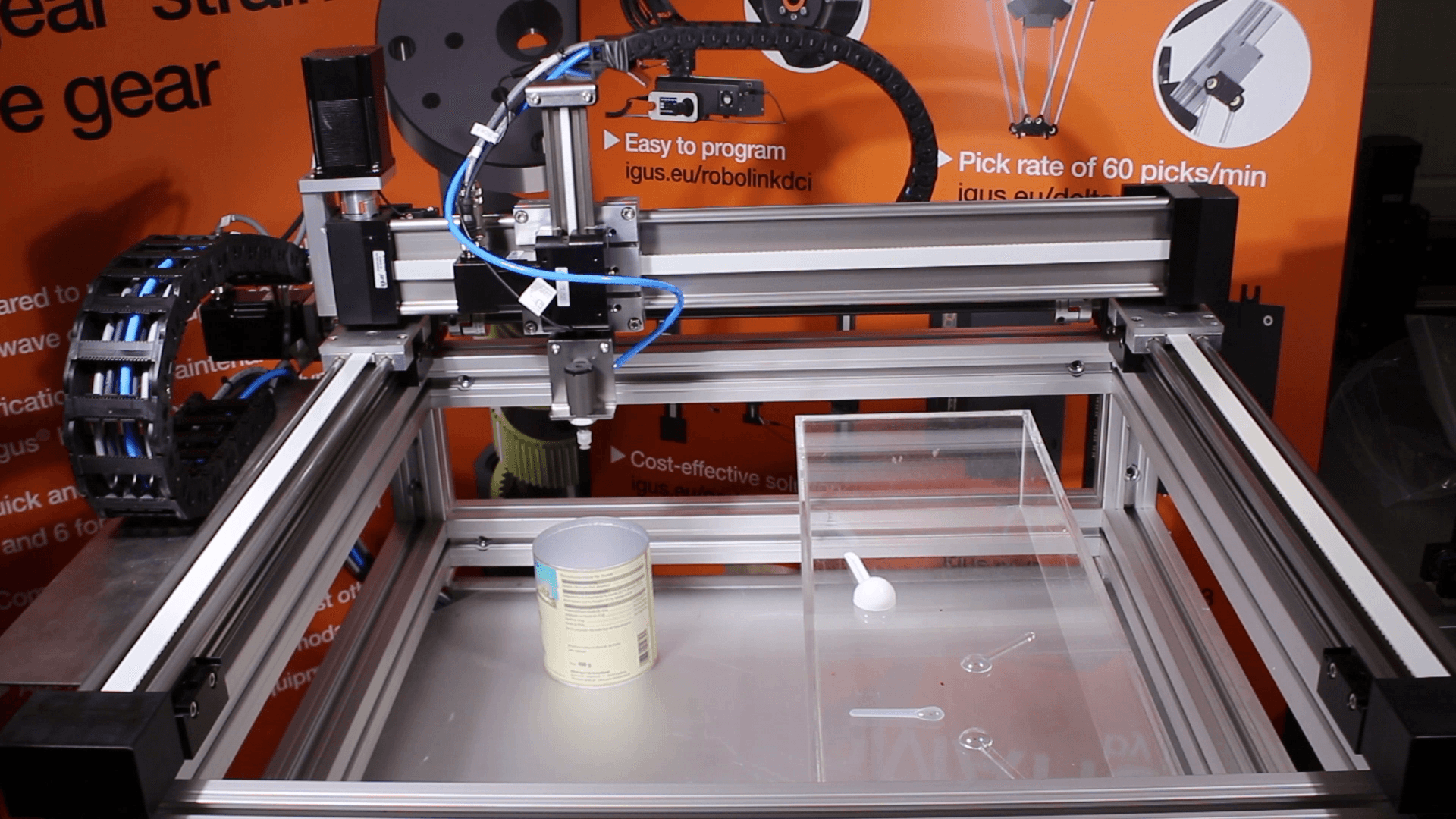 Pick and place with small gantry robot