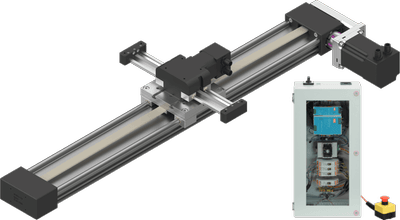 Line Gantry - 500x150 mm, Stepper Motors with Encoder